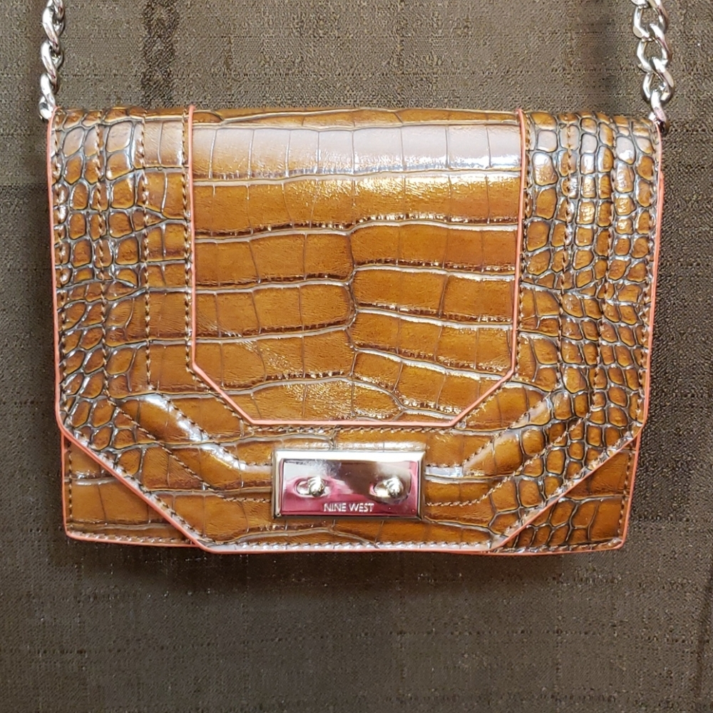 Nine West faux alligator skin bag.